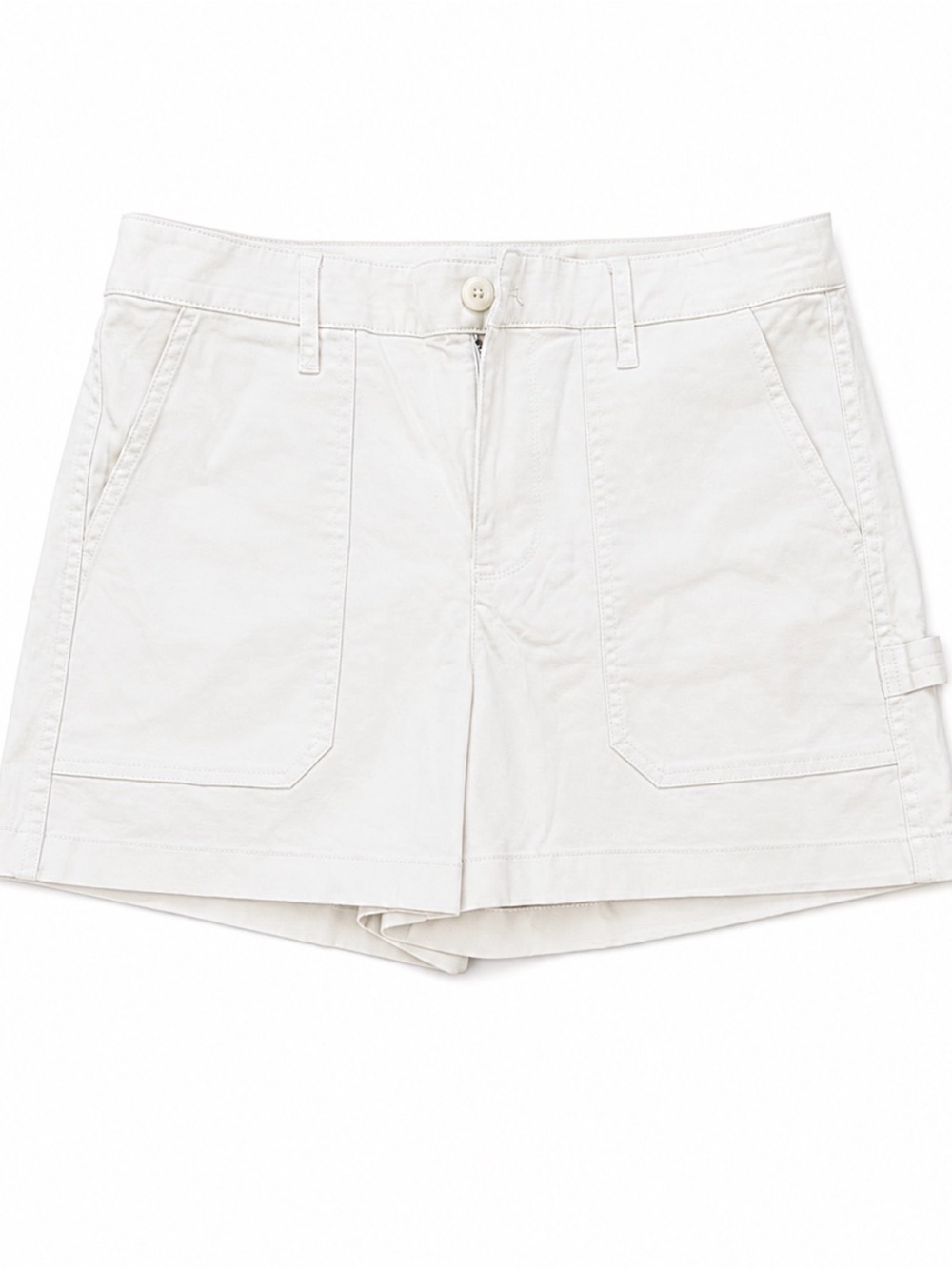 New J.Crew Women’s Shorts Size10 Cream White Cotton Utility Chino Casual Vacatio